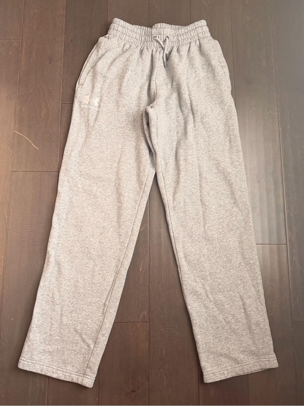Under Armour Men's Heather Gray Drawstring Straight Leg Sweatpants
